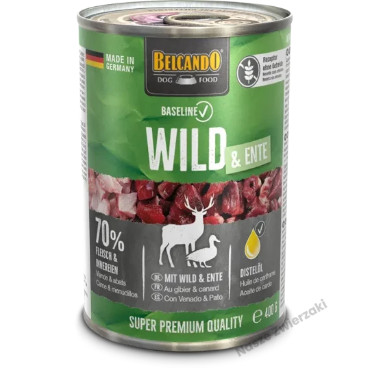 Belcando Baseline mokra karma dla psa dziczyzna z kaczką 400g