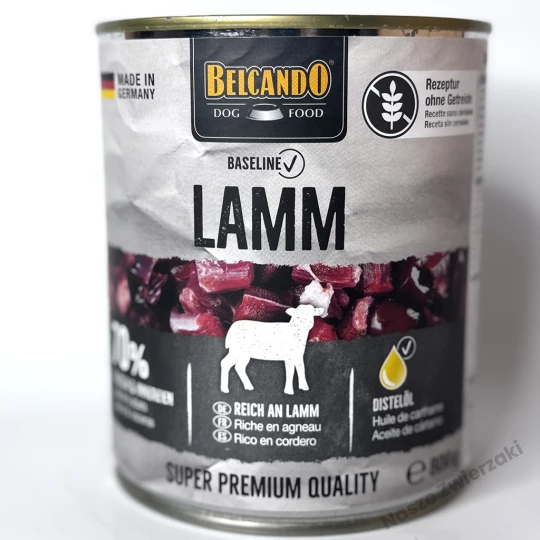 Belcando Baseline mokra karma dla psa jagnięcina 800g