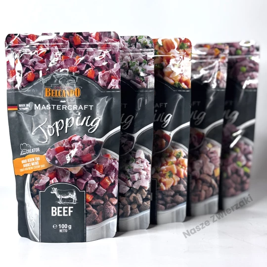 Belcando Mastercraft Topping Polewa do suchej karmy dla psów kaczka z batatami 100g