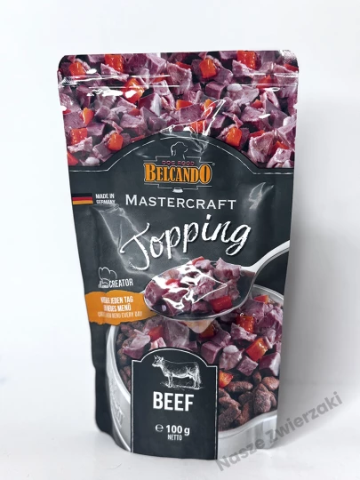 Belcando Mastercraft Topping Polewa do suchej karmy dla psów wołowina z marchewką 100g