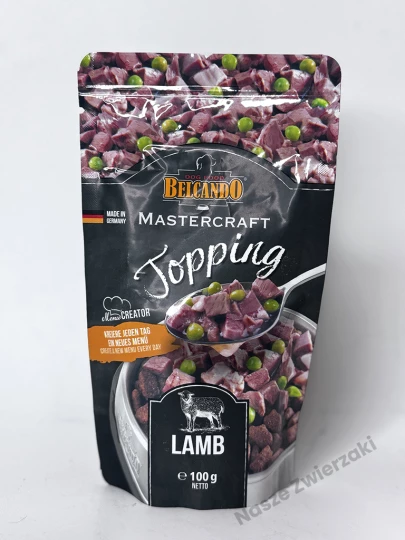 Belcando Mastercraft Topping Polewa do suchej karmy dla psów jagnięcina z groszkiem 100g