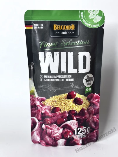 Belcando Finest Selection mokra karma dla psa dziczyzna z żurawiną i prosem 125g