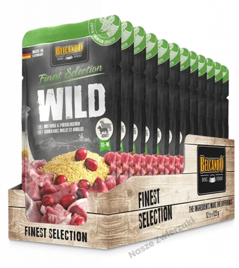 Belcando Finest Selection mokra karma dla psa dziczyzna z żurawiną i prosem 125g