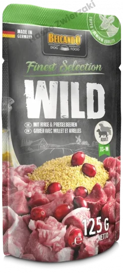 Belcando Finest Selection mokra karma dla psa dziczyzna z żurawiną i prosem 125g