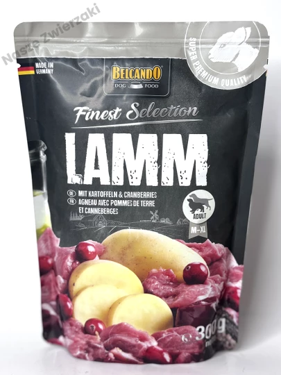 Belcando Finest Selection mokra karma dla psa jagnięcina z żurawiną i ziemniakami 300g