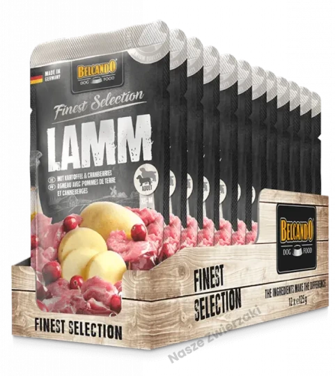 Belcando Finest Selection mokra karma dla psa jagnięcina z żurawiną i ziemniakami 125g