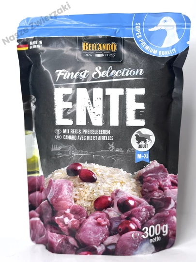 Belcando Finest Selection mokra karma dla psa kaczka z borówką i ryżem 300g