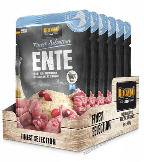 Belcando Finest Selection mokra karma dla psa kaczka z borówką i ryżem 300g