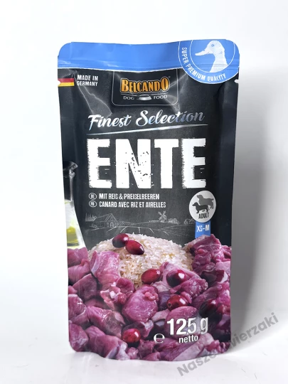 Belcando Finest Selection mokra karma dla psa kaczka z borówką i ryżem 125g