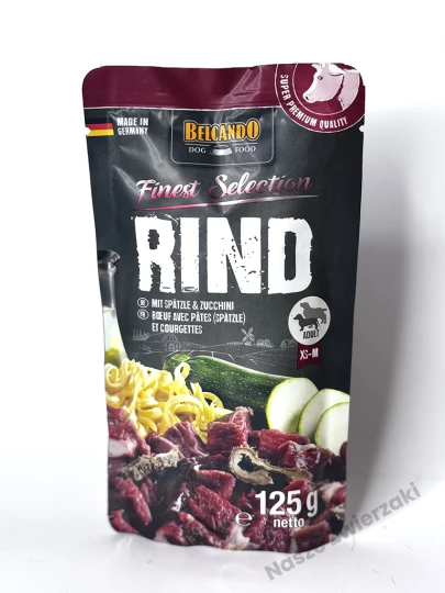 Belcando Finest Selection mokra karma dla psa wołowina z cukinią i kluskami 125g