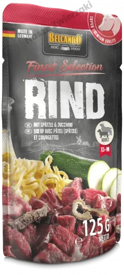 Belcando Finest Selection mokra karma dla psa wołowina z cukinią i kluskami 125g