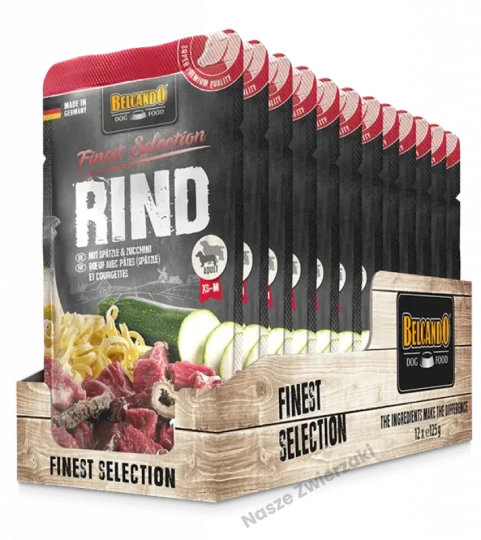 Belcando Finest Selection mokra karma dla psa wołowina z cukinią i kluskami 125g