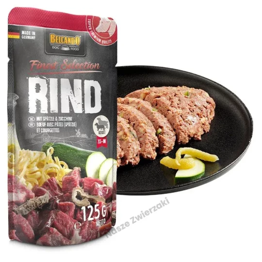 Belcando Finest Selection mokra karma dla psa wołowina z cukinią i kluskami 125g