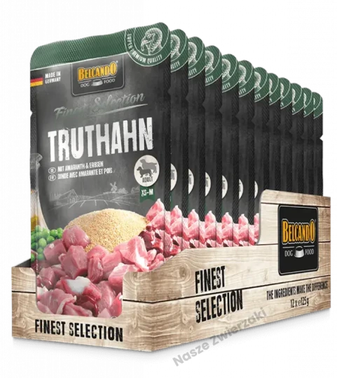 Belcando Finest Selection mokra karma dla psa indyk z groszkiem i amarantusem 125g