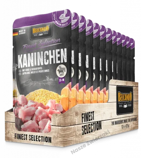 Belcando Finest Selection mokra karma dla psa królik z prosem i słodkimi ziemniakami 125g