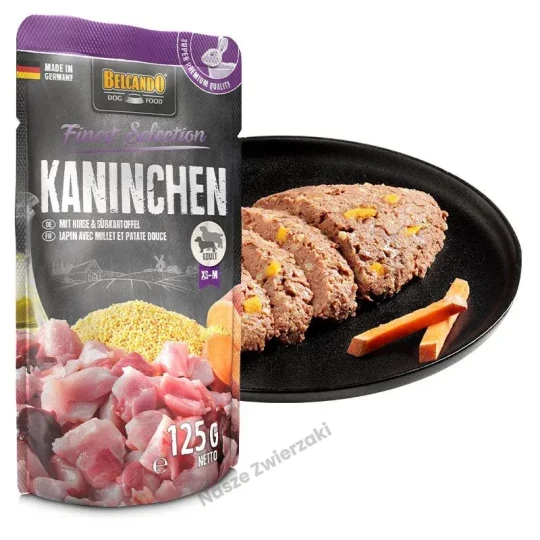 Belcando Finest Selection mokra karma dla psa królik z prosem i słodkimi ziemniakami 125g