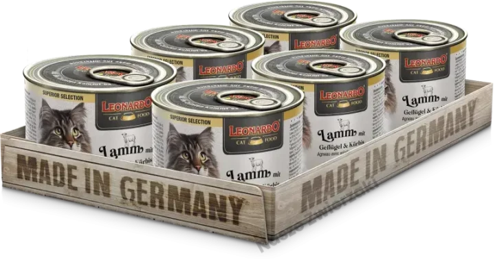 Leonardo Super Selection mokra karma dla kotów jagnięcina z drobiem i dynią 200g