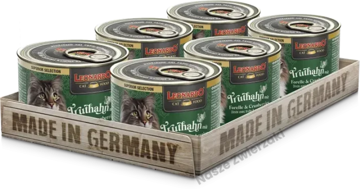 Leonardo Super Selection mokra karma dla kotów indyk z pstrągiem i żurawiną 200g