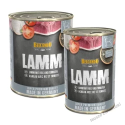 Belcando Super Premium karma mokra dla psa jagnięcina z ryżem i pomidorami 800g