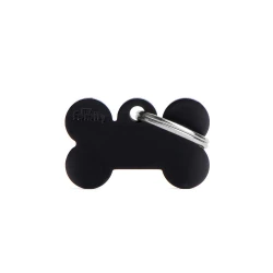 MY FAMILY Bone Black - aluminiowa adresówka dla psa