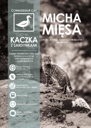 Micha Mięsa - Bezzbożowa karma dla kota sterylizowanego - Kaczka z sardynkami