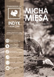 Micha Mięsa - Bezzbożowa karma dla kotów dorosłych - Indyk z kurczakiem