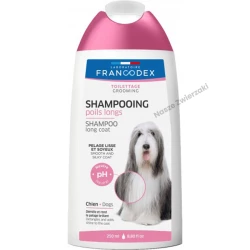FRANCODEX - Szampon dla psa do długiej sierści, bez parabenów, 250 ml