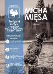 Micha Mięsa - Bezzbożowa karma dla psów małych ras - Superfoods 65 Indyk z wolnego wybiegu