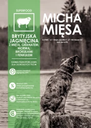 Micha Mięsa - Bezzbożowa karma dla psów ras średnich i dużych - Superfoods 65 Brytyjska jagnięcina