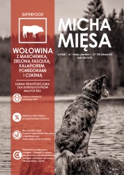Micha Mięsa - Bezzbożowa karma dla psów małych ras - Superfoods 65 Wołowina Angus