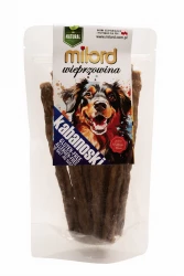 Milord - Kabanoski z wieprzowiny, suszony przysmak dla psów, 80g
