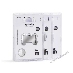 Adresówka Basic aluminium kostka duża chrom - adresówka dla psa