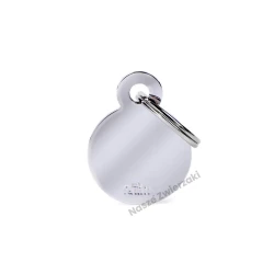 Adresówka Basic chrom kółko małe - adresówka dla psa