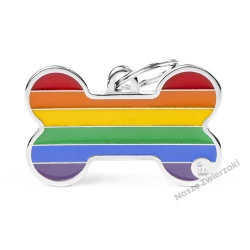 Adresówka Rainbow kostka duża - adresówka dla psa, tęczowa