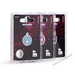 Adresówka Glam kostka różowa - adresówka dla psa