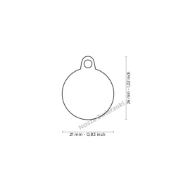 Adresówka Glam kostka jasnoniebieska - adresówka dla psa