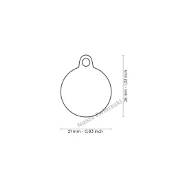 Adresówka Basic handmade kółko małe różowe - adresówka dla psa