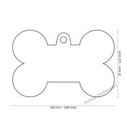 Adresówka Basic aluminium kostka XL czarna - adresówka dla psa