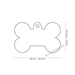 Adresówka Bronx kostka duża Bronx futuristic gold - adresówka dla psa
