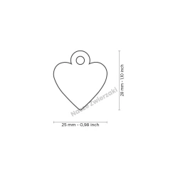 Adresówka Basic gold serce małe - adresówka dla psa