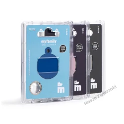 Adresówka Basic aluminium kółko duże jasnoniebieskie - adresówka dla psa