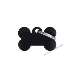 Adresówka Basic aluminium kostka mała czarna - adresówka dla psa