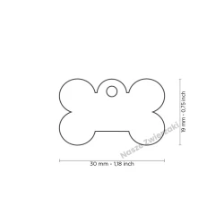Adresówka Basic aluminium kostka mała szara - adresówka dla psa