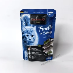 Leonardo Finest Selection mokra karma dla kotów pstrąg z kocimiętką 85g