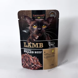 Leonardo Pulled Beef mokra karma dla kotów jagnięcina z extra szarpanym mięsem 70g