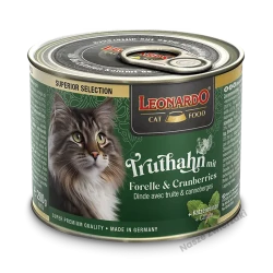 Leonardo Super Selection mokra karma dla kotów indyk z pstrągiem i żurawiną 200g